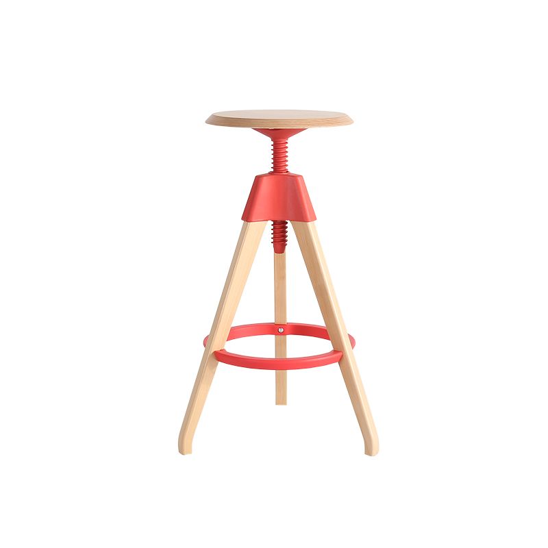 Adjustable Counter Bar Stool Armless Wood Bar Stool with Footrest and Swivel Clearhalo 'Bar Furniture' 'Bar Stools' 'bar_stools' 'furn' 'furn_bar_stools' 'furniture_bar_stools' 'Kitchen & Dining Furniture' 'kitchen&dining_furn' 'kitchen' 'kitchen_furn' Furniture' 1200x1200_c20adc91-376a-499d-8717-01d7c380ab20