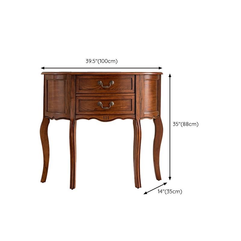 Mid-Century Modern Wood Accent Table Half Moon Console Sofa Table for Hall Clearhalo 'Console Tables' 'console_tables' 'Entry & Mudroom Furniture' 'furn' 'furn_console_tables' 'Furniture' 1200x1200_c20ce9b7-9e6b-4c64-88fa-17c9553dd137