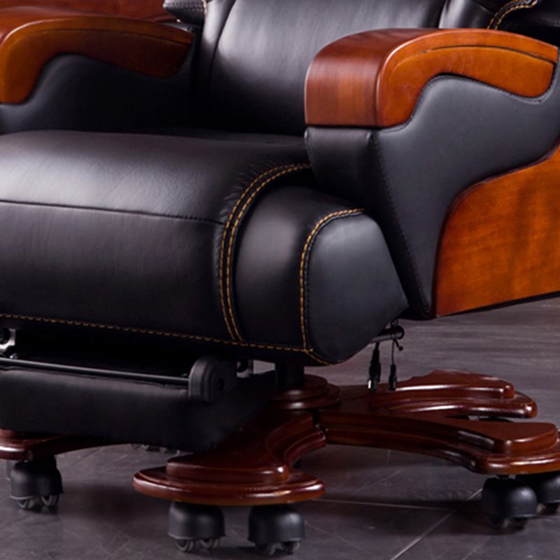 Sedia da ufficio moderna meccanismo di inclinazione in pelle Nessuna sedia da scivolo ergonomica angosciante