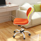 Mid Back Conference Chair Steel Frame Upholstered Chair with Caster Wheels