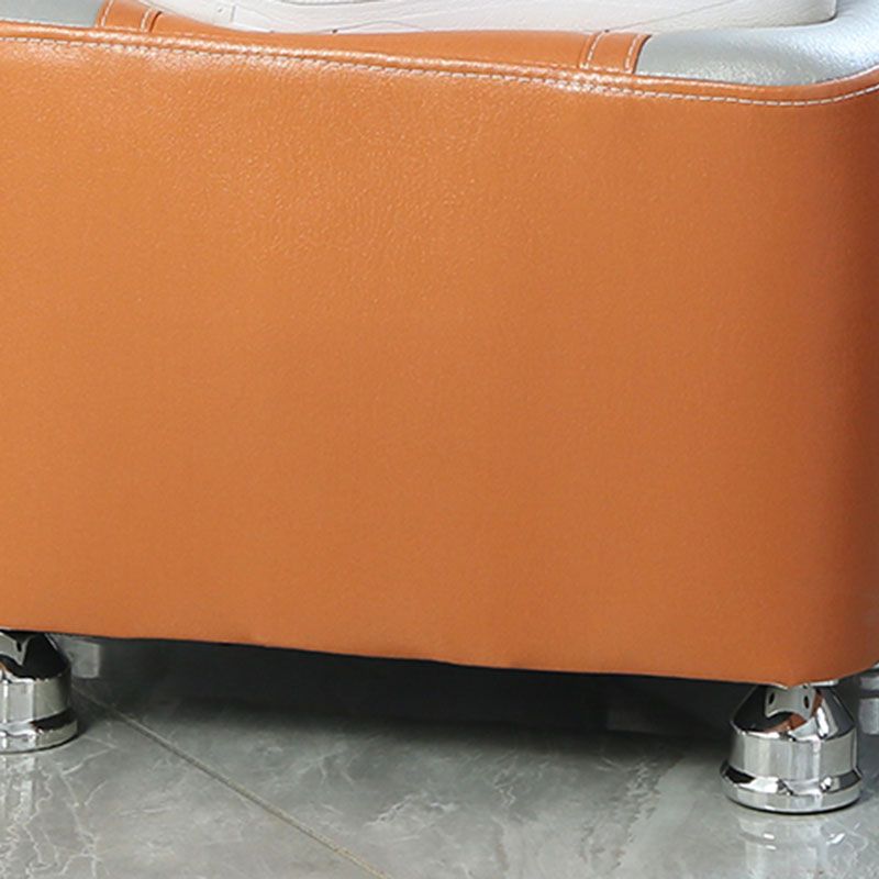 Color Matching Leather Standard Stool Modern Style Simple Rectangular Stool Clearhalo 'furn' 'furn_ottomans_poufs' 'Furniture' 'Living Room Furniture' 'Ottomans & Poufs' 'ottomans_poufs' 1200x1200_c20ecdc0-2e65-4c4a-bab8-e85d450bb58b