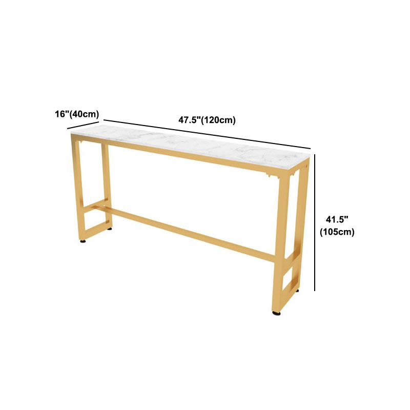 Glam Juego de mesa de bar de 1/2/5 piezas, mesa de bar rectangular con taburetes altos de metal para el hogar