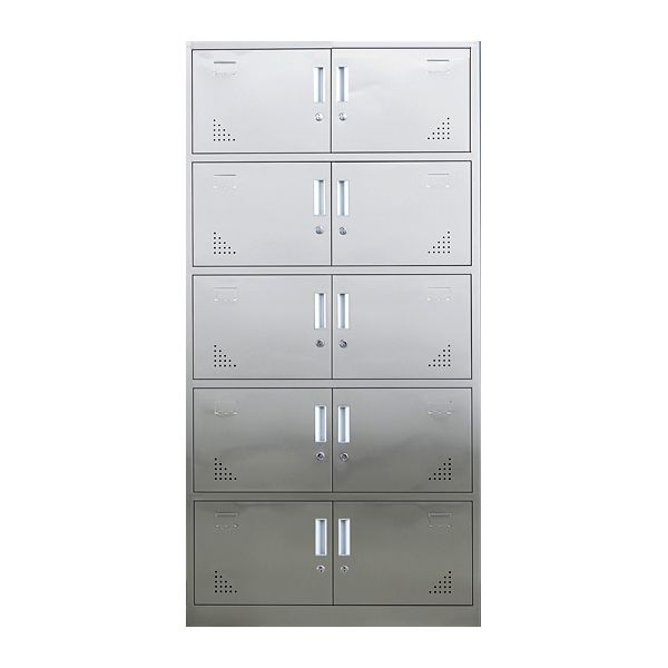 Metal Industrial Cabinet for Bathroom Steel Storage Cabinet with Hinged Door Clearhalo 'Armoires & Wardrobes' 'armoires_wardrobes' 'Bedroom Furniture' 'furn' 'furn_armoires_wardrobes' 'Furniture' 1200x1200_c2100366-4447-420e-bd19-f495dde95344