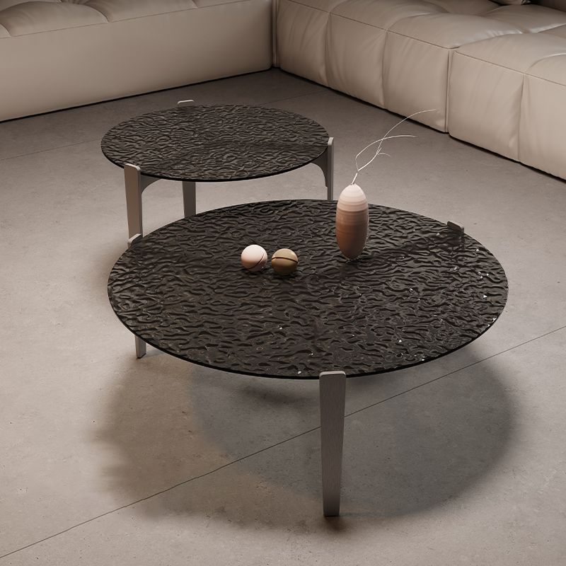 Contemporary Cocktail Table 3 Legs Glass Coffee Cocktail Table Clearhalo 'Coffee & Accent Tables' 'Coffee Tables' 'coffee_tables' 'furn' 'furn_coffee_tables' 'Furniture' 'Living Room Furniture' 1200x1200_c210884d-8ff4-4aa6-991e-163c22eba4ff