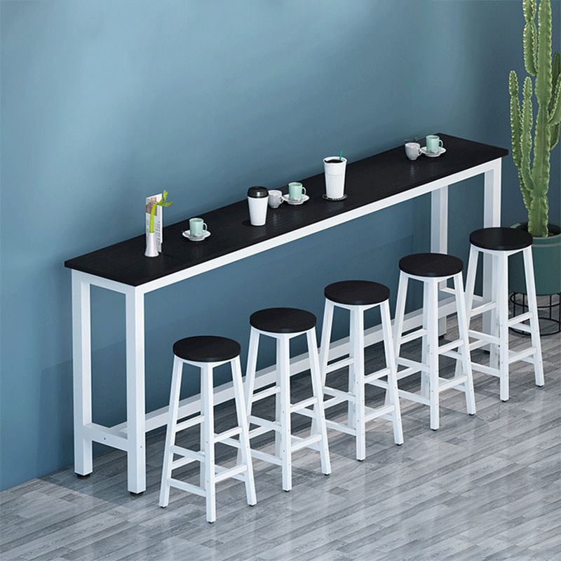 Table de salle à manger de bar en bois contemporaine Table de bar rectangulaire pour le salon