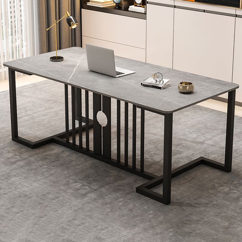 Modern Style Steel Base Office Desk Rectangular Home Writing Desk Clearhalo 'furn' 'furn_office_desk' 'Furniture' 'Office Desks' 'Office Furniture' 'office_desk' 1200x1200_c2169d72-d370-4545-b437-5f190b9aa711