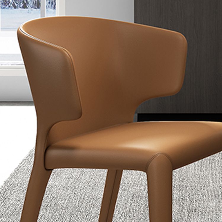 Contemporary Style Dining Chair Faux Leather Low Back Dining Side Chair Clearhalo 'Dining Chairs' 'Dining Tables & Seating' 'dining_chair' 'furn' 'furn_dining_chair' 'Furniture' 'Kitchen & Dining Furniture' 1200x1200_c216c0cc-11ee-4453-9422-d7c1072221c5