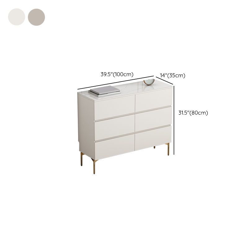 Cassettiera portaoggetti contemporanea in pietra da 13,65 pollici di larghezza