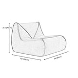 Sedia di divano in tessuto sedia accento moderno per camera da letto e soggiorno