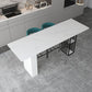 Stone Bar Dining Table Modern Rectangle Bar Table with Double Pedestal for Kitchen Clearhalo 'Bar Furniture' 'Bar Tables' 'bar_tables' 'furn' 'furn_bar_tables' 'Furniture' 'furniture_bar_tables' 'Kitchen & Dining Furniture' 1200x1200_c21a4c68-3d1d-442b-91f9-85433d10181b