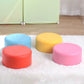 Pink Water Resistant Standard Round Solid Color PVC Modern Pouf