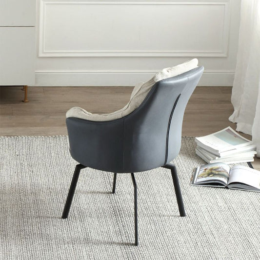 Silla de oficina moderna sin angustiante silla de escritorio ergonómico sin ruedas