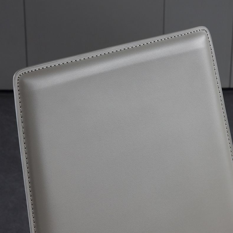 Contemporary Leather Curved Side Chair Matte Finish Parsons Chair Clearhalo ' kitchen&dining_furn' 'Dining Chairs' 'Dining Tables & Seating' 'dining_chair' 'furn' 'furn_dining_chair' 'Furniture' 'furniture_dining_chair' 'Kitchen & Dining Furniture' 'kitchen' 1200x1200_c220bc1f-e3ed-4101-b0aa-0d2c718d1e47