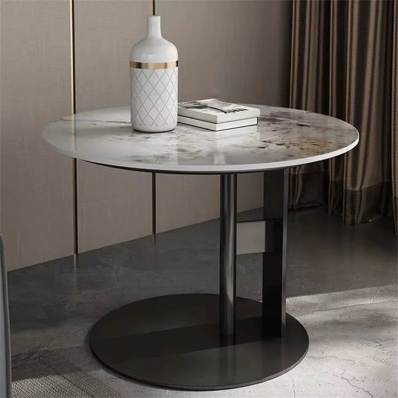 Pedestal Round Coffee Table Glam Slate Nesting Coffee Table Set Clearhalo 'Coffee & Accent Tables' 'Coffee Tables' 'coffee_tables' 'furn' 'furn_coffee_tables' 'Furniture' 'Living Room Furniture' 1200x1200_c22117e8-01e9-46d9-8f9e-661795214760