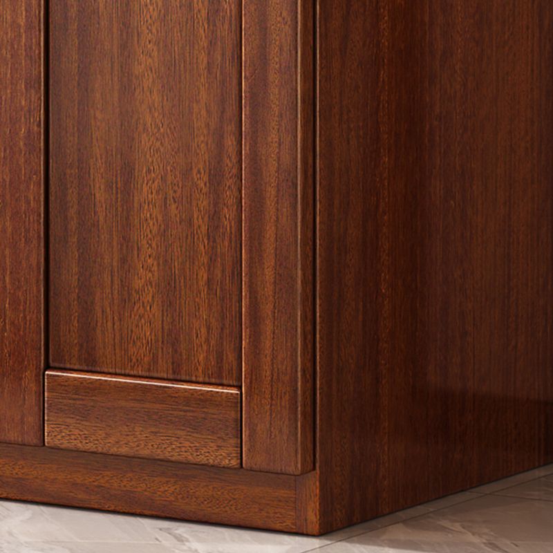 Traditional Walnut Solid Wood Wardrobe Freestanding Wardrobe Armoire with Drawers Clearhalo 'Armoires & Wardrobes' 'armoires_wardrobes' 'Bedroom Furniture' 'furn' 'furn_armoires_wardrobes' 'Furniture' 1200x1200_c22120fe-5457-49d1-974a-0cec72016c5e