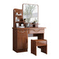 Traditional Makeup Table with 2 Drawers 15.75" Wide Vanity Tables with Mirror