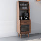 Wooden Home Side Board Modern Minimalist Open Sideboard with Sliding Door Clearhalo 'buffet_sideboard' 'Buffets & Sideboards' 'furn' 'furn_buffet_sideboard' 'Furniture' 'Kitchen & Dining Furniture' 1200x1200_c2261460-d46d-4075-8c71-ad903afe2898
