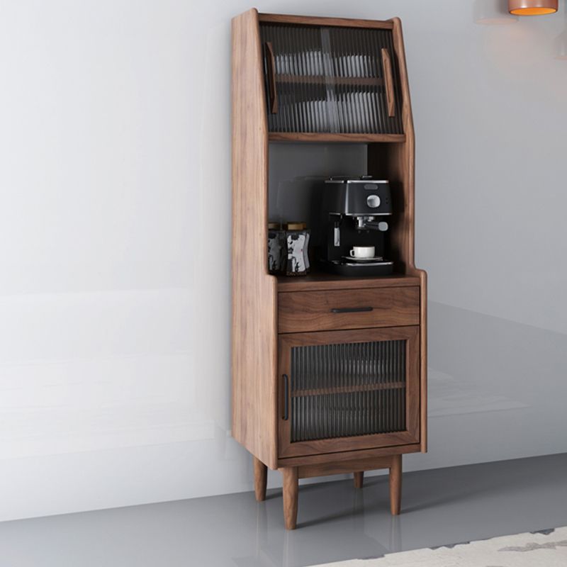 Wooden Home Side Board Modern Minimalist Open Sideboard with Sliding Door Clearhalo 'buffet_sideboard' 'Buffets & Sideboards' 'furn' 'furn_buffet_sideboard' 'Furniture' 'Kitchen & Dining Furniture' 1200x1200_c2261460-d46d-4075-8c71-ad903afe2898