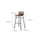 Modern Armless Counter Stool Iron Cafe Bar Stool with Seat and Pedal Clearhalo 'Bar Furniture' 'Bar Stools' 'bar_stools' 'furn' 'furn_bar_stools' 'Furniture' 'Kitchen & Dining Furniture' 1200x1200_c2265ff1-f179-4583-b982-61ad13dafa56