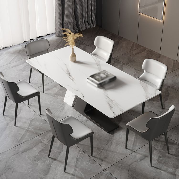 Modern Style 1/3/4/5/7 Pieces Dining Sintered Stone Dining Table Set for Kitchen Clearhalo 'Dining Room Sets' 'Dining Tables & Seating' 'dining_room_set' 'furn' 'furn_dining_room_set' 'Furniture' 'furniture_dining_room_set' 'Kitchen & Dining Furniture' 1200x1200_c22808c5-6e90-4bf4-af4b-6010be6b7e36