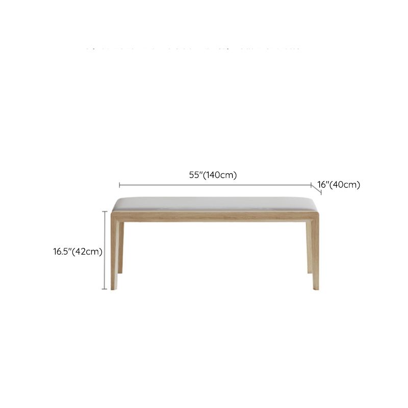 15.6-inch Width Modern Seating Bench Cushioned Solid Wood Bench Clearhalo 'Benches' 'Chairs & Seating' 'furn' 'furn_benches' 'Furniture' 'Living Room Furniture' 1200x1200_c22810d7-624d-4d30-9786-54e7dd32c649