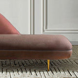 Contemporary Velvet Chaise Lounge Couch One Armed Lounge Chair