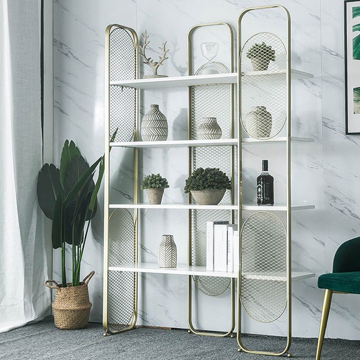 Modern Bookshelf Metal Open Shelf Bookcase with Shelves for Living Room