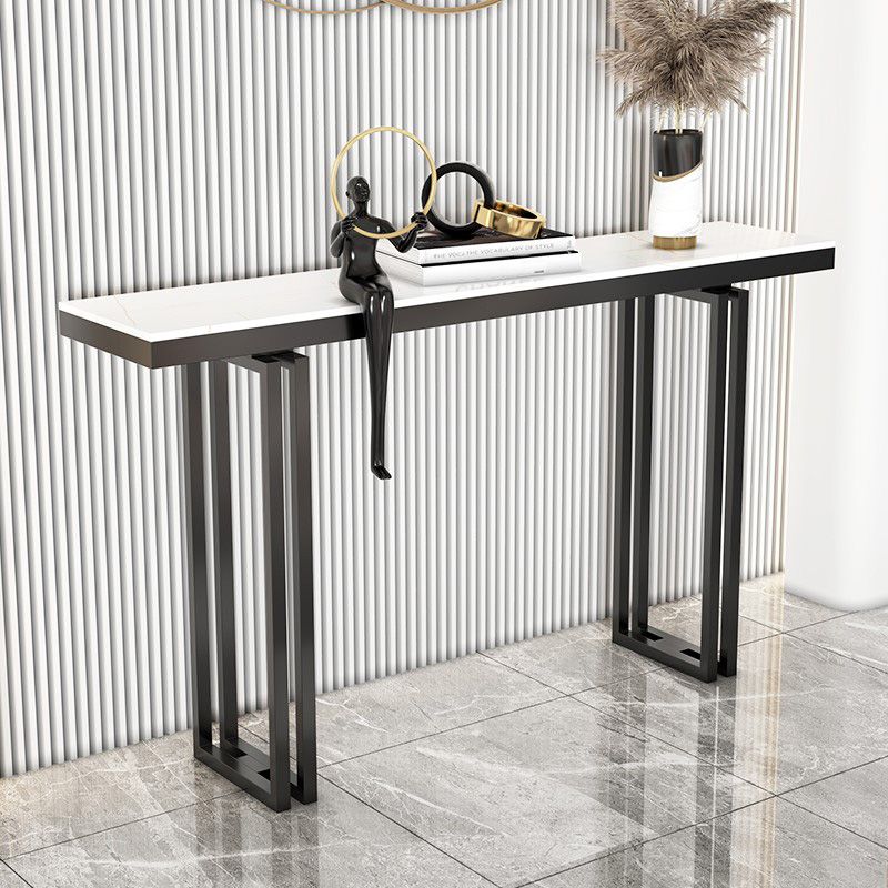 11 "W Console Contemporary Table Tabella della console rettangolare in pietra bianca