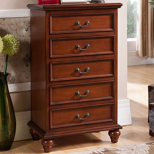 Camera da letto tradizionale stoccaggio in legno cassa verticale con cassetti