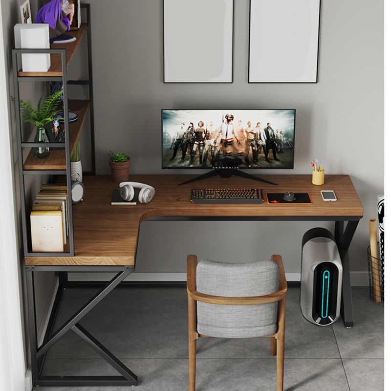 Bureau de bureau simple moderne en L Bureau d'écriture en forme en L pour le salon et le bureau