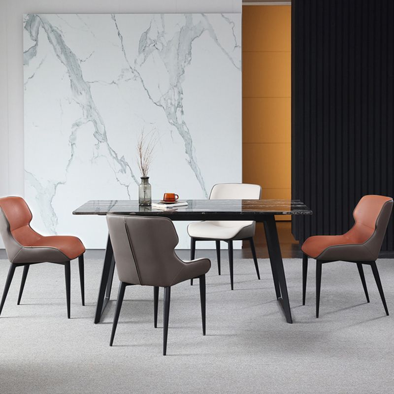 Modern Style Faux Leather Chairs Wingback Arm Chair for Home Use Clearhalo 'Dining Chairs' 'Dining Tables & Seating' 'dining_chair' 'furn' 'furn_dining_chair' 'Furniture' 'Kitchen & Dining Furniture' 1200x1200_c22ff6d9-2f91-454f-820f-51b9e849c12e