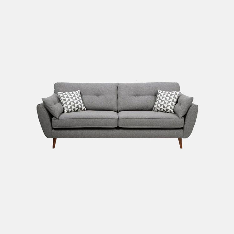 Modern 4 Wood Legs Sofa Tufted Fabric Standard Flared Arm Sofa Clearhalo 'furn' 'furn_sofas' 'Furniture' 'furniture_sofas' 'kitchen' 'kitchen_sofas' 'Living Room Furniture' 'Sofa' 'sofas' 1200x1200_c231303c-fd66-4b9e-90c1-64860d3e97a1