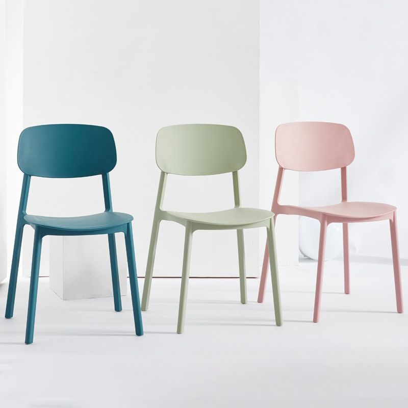 Minimalist Style Stackable Plastic Side Chair Colorful Armless Dining Chairs for Home Use Clearhalo ' kitchen&dining_furn' 'Dining Chairs' 'Dining Tables & Seating' 'dining_chair' 'furn' 'furn_dining_chair' 'Furniture' 'furniture_dining_chair' 'Kitchen & Dining Furniture' 'kitchen' 1200x1200_c232390a-b090-425e-aac2-64876c3a7f73