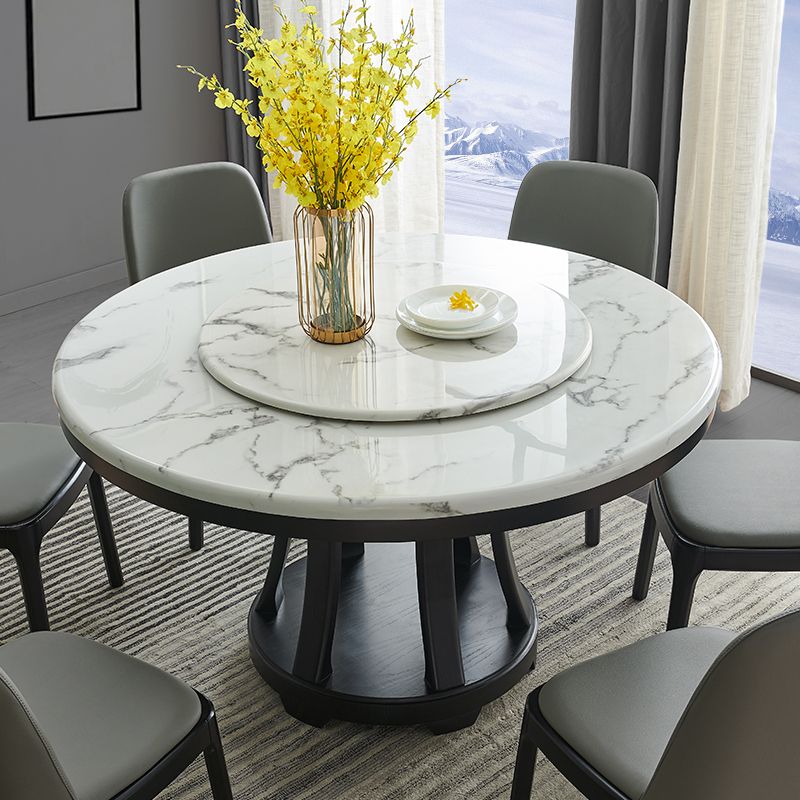 Round Dining Site Table Simplicity Style Marble Furniture with Pedestal Base Clearhalo ' dining_table' 'Dining Tables & Seating' 'Dining Tables' 'furn' 'furn_dining_table' 'Furniture' 'furniture_dining_table' 'Kitchen & Dining Furniture' 'kitchen&dining_furn' 'kitchen' 'kitchen_dining_table' 1200x1200_c23271e8-31e4-49e5-954e-f26dfb1f3654