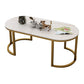 Table de cocktail ovale en pierre Glam Table de cocktail basse simple standard