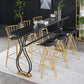 Rectangle Sintered Stone Dining Table Black and Metal Base Bar Table Clearhalo 'Bar Furniture' 'Bar Tables' 'bar_tables' 'furn' 'furn_bar_tables' 'Furniture' 'Kitchen & Dining Furniture' 1200x1200_c234cda5-6af2-4eaf-b23f-9e76d82a540a