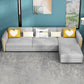 Storage Sectional Sofa Set Square Arm Silver Sectional Sofa with Chaise Clearhalo 'Furniture' 'furniture_sectionals' 'kitchen' 'kitchen_sectionals' 'Living Room Furniture' 'Sectionals' 1200x1200_c234e6a5-f406-4e0d-929c-12f144a16a4c