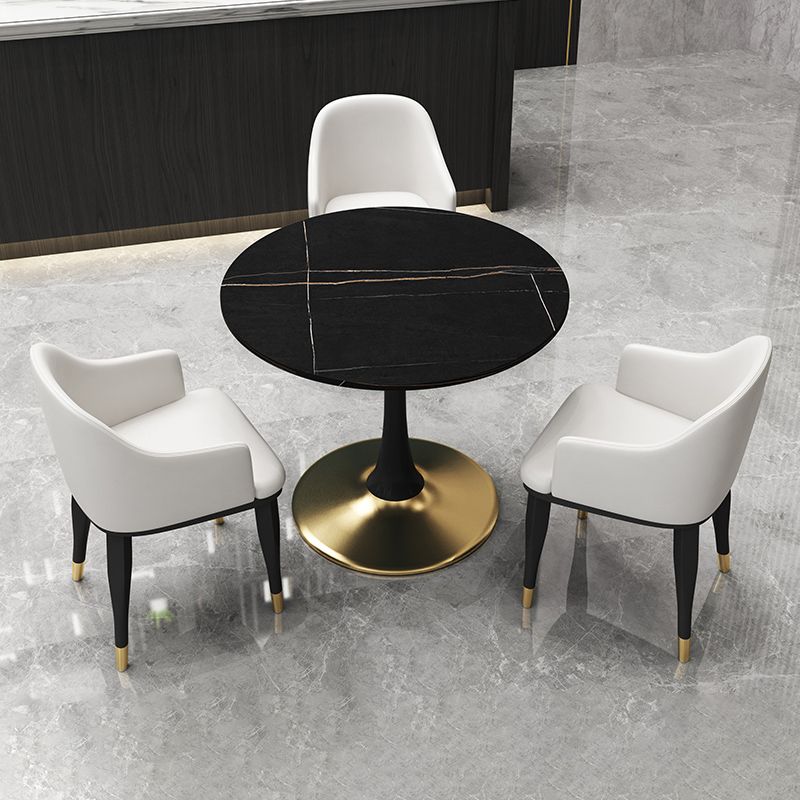 31.5-inch Metal Contemporary Dining Table Round Table for Kitchen and Dining Room Clearhalo ' dining_table' 'Dining Tables & Seating' 'Dining Tables' 'furn' 'furn_dining_table' 'Furniture' 'furniture_dining_table' 'Kitchen & Dining Furniture' 'kitchen&dining_furn' 'kitchen' 'kitchen_dining_table' 1200x1200_c2357ee2-007c-4d1c-84c3-b62e7d3bdd6f