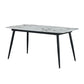 Rectangle Industrial Dining Table Fixed Table with Marble for Dining Room Clearhalo 'Dining Tables & Seating' 'Dining Tables' 'dining_table' 'furn' 'furn_dining_table' 'Furniture' 'furniture_dining_table' 'Kitchen & Dining Furniture' 'kitchen' 'kitchen_dining_table' 1200x1200_c237522f-fa6f-4c4e-999a-97166a481437