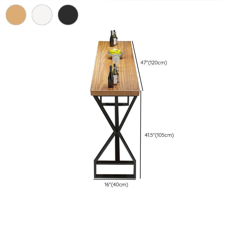 Glam Bar-height Table Solid Wood Top Pub Table for Patio Use Clearhalo 'Bar Furniture' 'Bar Tables' 'bar_tables' 'furn' 'furn_bar_tables' 'Furniture' 'Kitchen & Dining Furniture' 1200x1200_c2387ed7-434c-4bfd-bf4c-7cdce2d9f25e