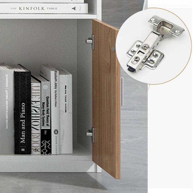 Moderno moderno mobile in legno ingegnerizzato con archiviazione di blocco per home office