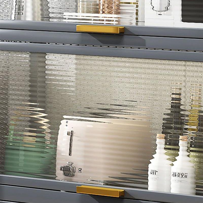 Serveur de restauration en métal et en plastique serveur de buffet noir contemporain