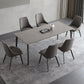 Minimalist Dining Table Set Metal Frame Grey Slate Rectangular Dining Table Set with 4 Legs Base Clearhalo 'Dining Room Sets' 'Dining Tables & Seating' 'dining_room_set' 'furn' 'furn_dining_room_set' 'Furniture' 'furniture_dining_room_set' 'Kitchen & Dining Furniture' 'kitchen&dining_furn' 'kitchen' 1200x1200_c23fd6ae-4810-4254-9abd-205fd59d9f41