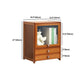 Brown Shelf Bookcase with Doors Standard Bookcase for Office