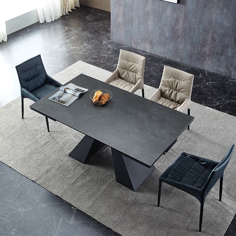 Designer Style Home Table and Chair Set 1/4/5/7 Pieces Extensible Dining Table Set Clearhalo 'Dining Room Sets' 'Dining Tables & Seating' 'dining_room_set' 'furn' 'furn_dining_room_set' 'Furniture' 'Kitchen & Dining Furniture' 1200x1200_c241ae44-5ab6-43e5-b7a4-d25c82e41c9f
