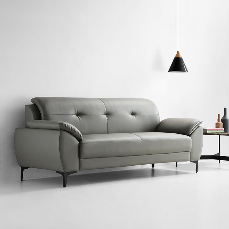 Glam Gray Tufted Split-Back Stationary Stain Resistant Standard Sofa Clearhalo 'furn' 'furn_sofas' 'Furniture' 'furniture_sofas' 'Living Room Furniture' 'Sofa' 'sofas' 1200x1200_c246420d-7fef-4408-9422-df4afddbc9c1