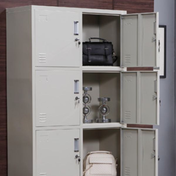 Contemporary Style Home Wardrobe Metal Wardrobe Closet with Locks