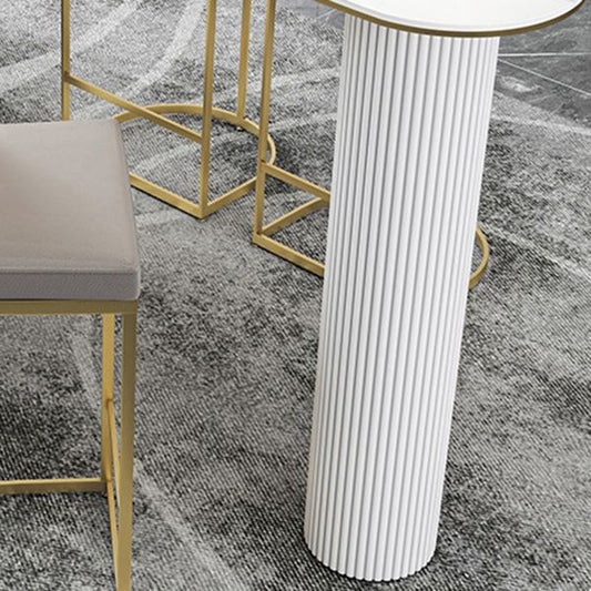 Traditional Luxury Bar Table Stone Irregular Shape Bar Table with Double Pedestal Clearhalo 'Bar Furniture' 'Bar Tables' 'bar_tables' 'furn' 'furn_bar_tables' 'Furniture' 'Kitchen & Dining Furniture' 1200x1200_c246f4c0-af65-4af8-8646-2f96313839bd