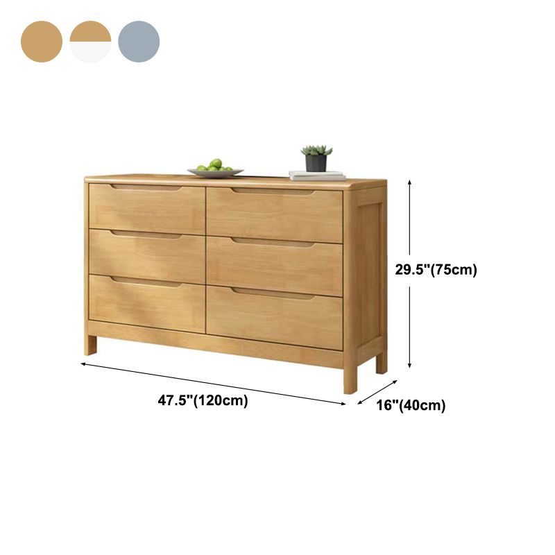 Modern Rubber-wood Solid Wood Side Board Living Room Buffet/Console with Drawers Clearhalo 'buffet_sideboard' 'Buffets & Sideboards' 'Furniture' 'furniture_buffet_sideboard' 'Kitchen & Dining Furniture' 1200x1200_c247fae1-3ba2-48d6-a14e-81ce04cfa373