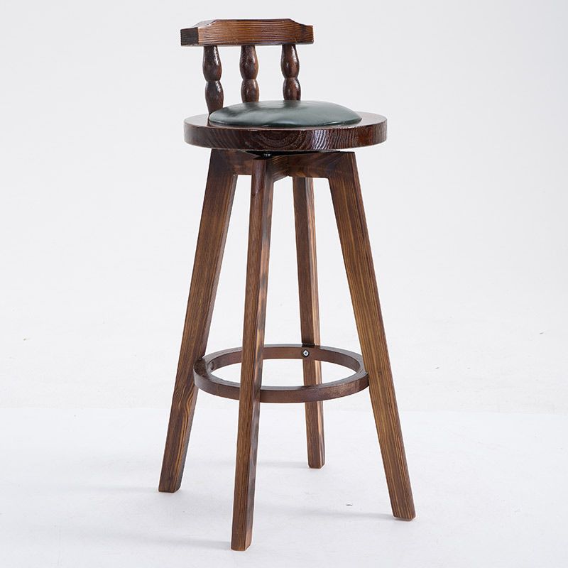 Upholstered Distressed Wood Counter Stools Low Back Bar Stools with Round Seat Clearhalo 'Bar Furniture' 'Bar Stools' 'bar_stools' 'furn' 'furn_bar_stools' 'furniture_bar_stools' 'Kitchen & Dining Furniture' 'kitchen&dining_furn' 'kitchen' 'kitchen_furn' Furniture' 1200x1200_c2485e51-6097-4100-8511-d6cd441e0fb5